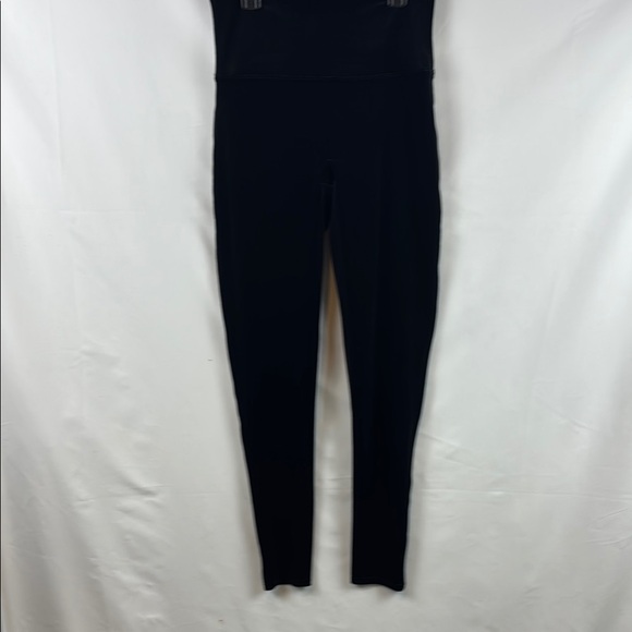 Spanx Velvet Velour High Waistband Compression Black Casual Leggins Size L - Picture 4 of 15